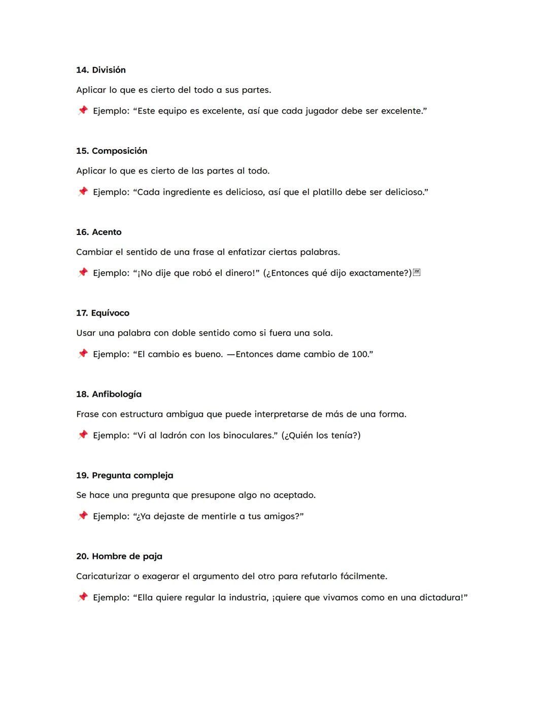 1. Ad Hominem
Atacar a la persona en vez de sus argumentos.
♦ Ejemplo: "No le hagas caso, es un ignorante."
2. Ad Hominem circunstancial of