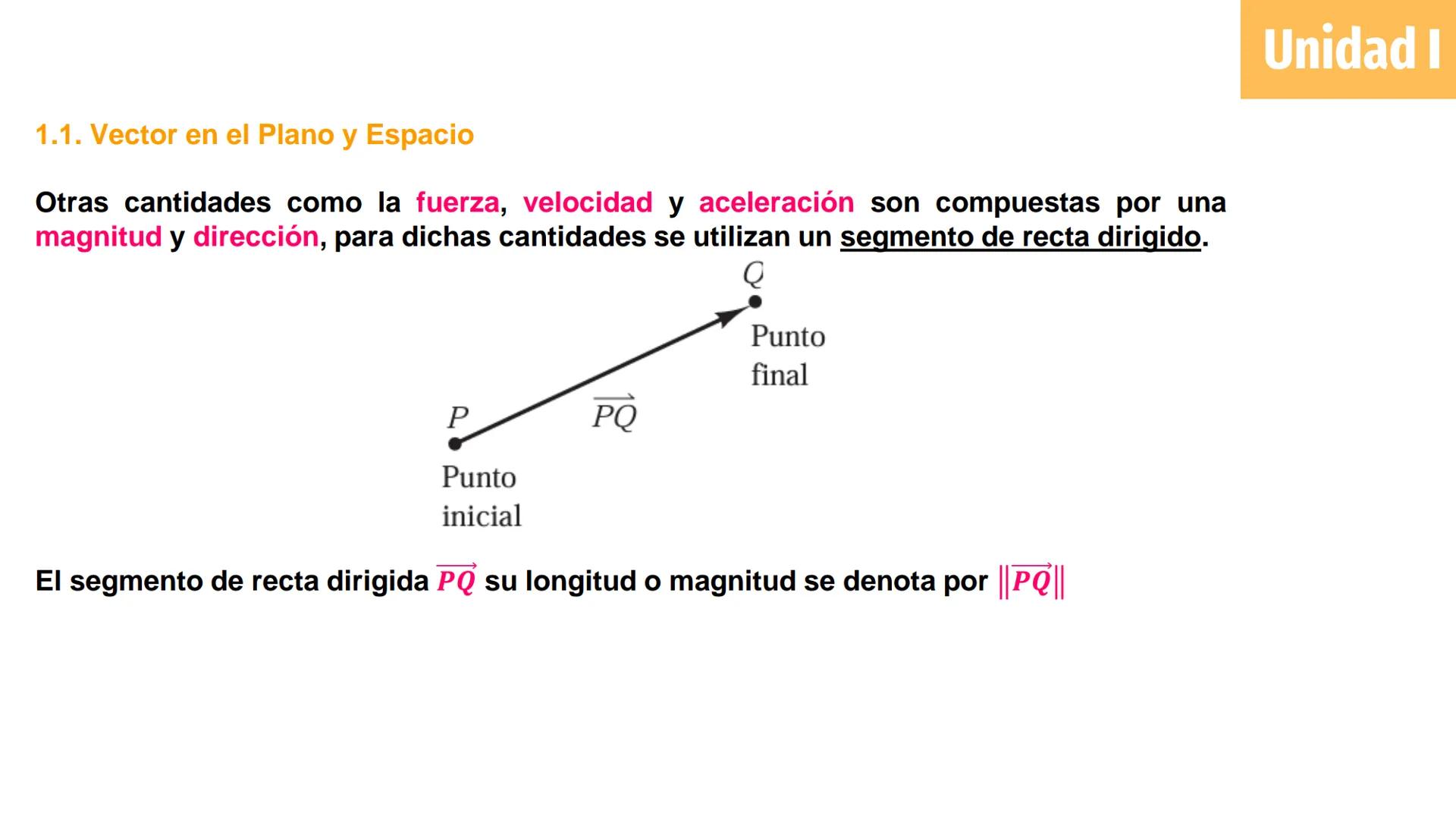 # Cálculo Vectorial
M.C. Jesús Octavio Olivares González Unidad 1: Vectores
Definición de vector en el plano y
espacio e interpretación
geo