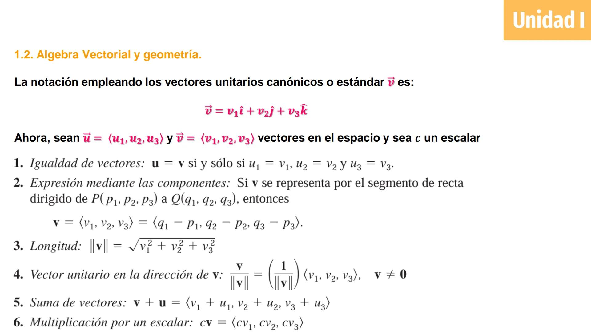# Cálculo Vectorial
M.C. Jesús Octavio Olivares González Unidad 1: Vectores
Definición de vector en el plano y
espacio e interpretación
geo