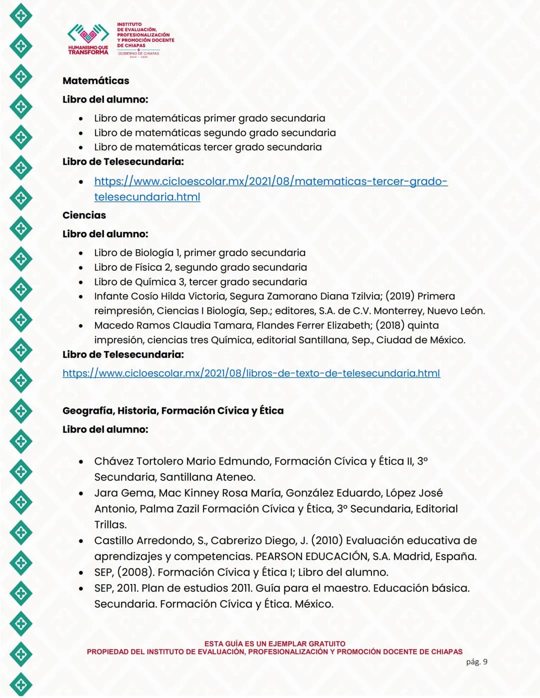 X
X
X
X
X
X
X
X
X
X
X
X
X
X
TRANSFORMA
INSTITUTO
DE EVALUACIÓN,
PROFESIONALIZACIÓN
Y PROMOCIÓN DOCENTE
DE CHIAPAS
DORMERNO DE CHAPAS
VALORAC