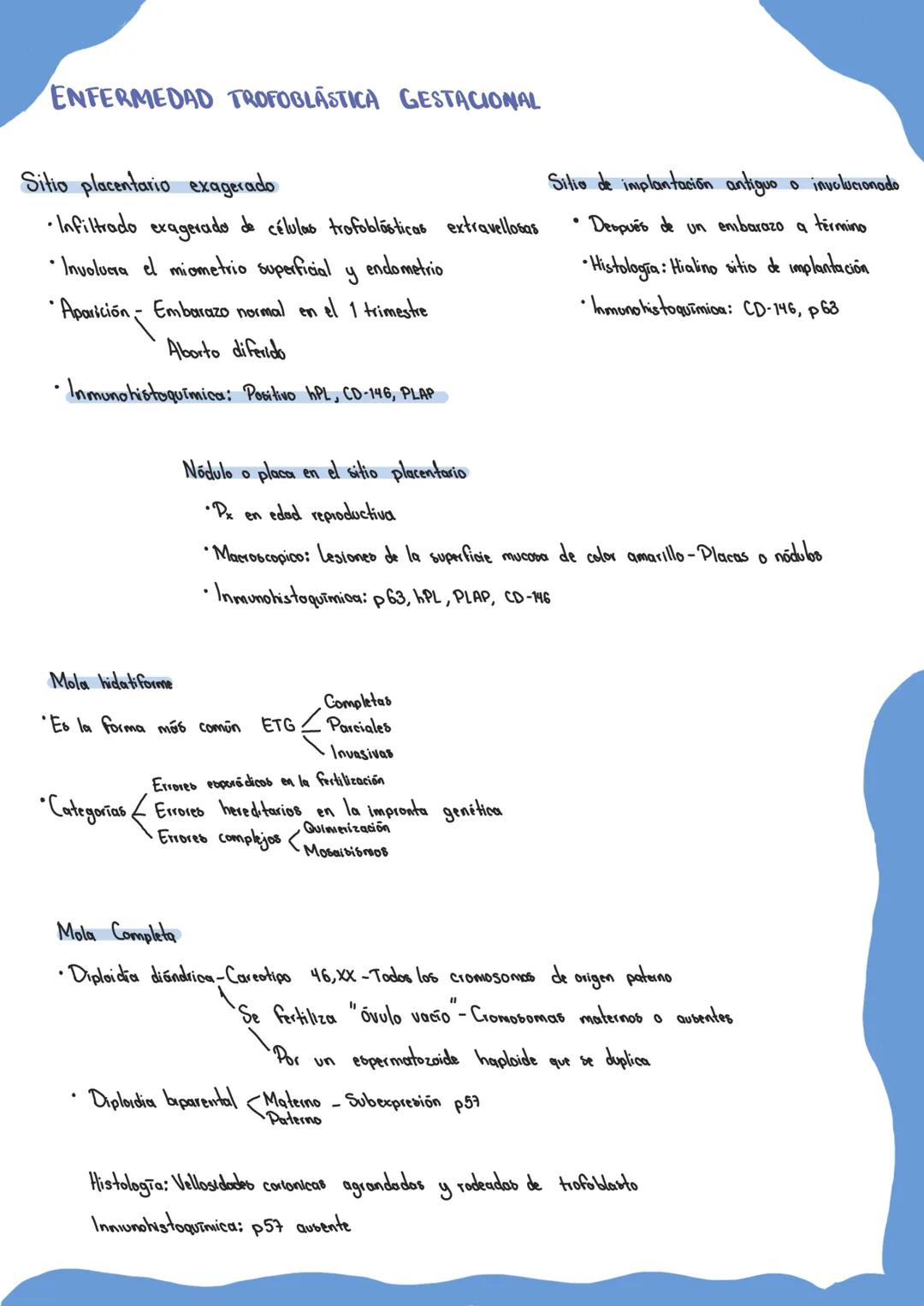 Enfermedad y Neoplasia trofoplastica gestacional
Alteración en la fecundación
FISIOPATO
Cromosomas de óvulos no presentes
Inactivación cromo