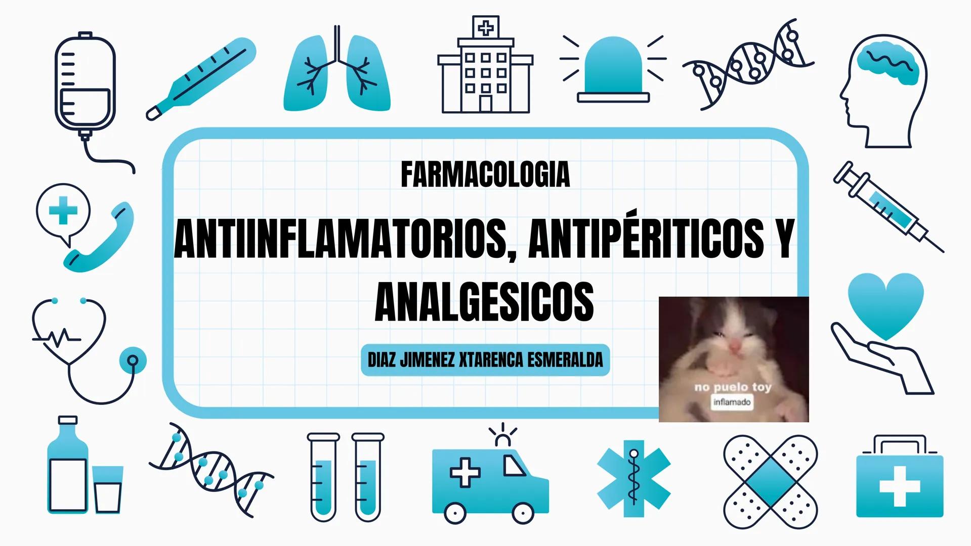 +
+
FARMACOLOGIA
ANTIINFLAMATORIOS, ANTIPÉRITICOS Y
ANALGESICOS
DIAZ JIMENEZ XTARENCA ESMERALDA
no puelo toy
inflamado
+
+ ¿QUÉ ES LA IN