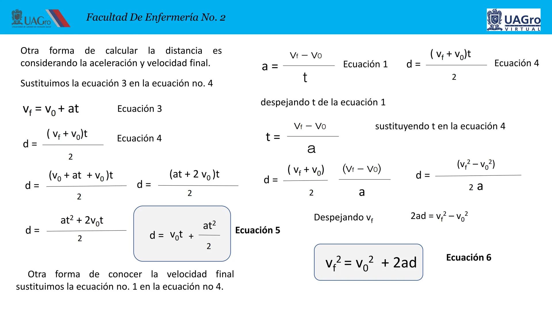 UAGro
Facultad De Enfermería No. 2
Universidad de Calidad con Inclusión Social
4. CINEMATICA
4.1. Introducción.
4.2. Definición de cinemátic