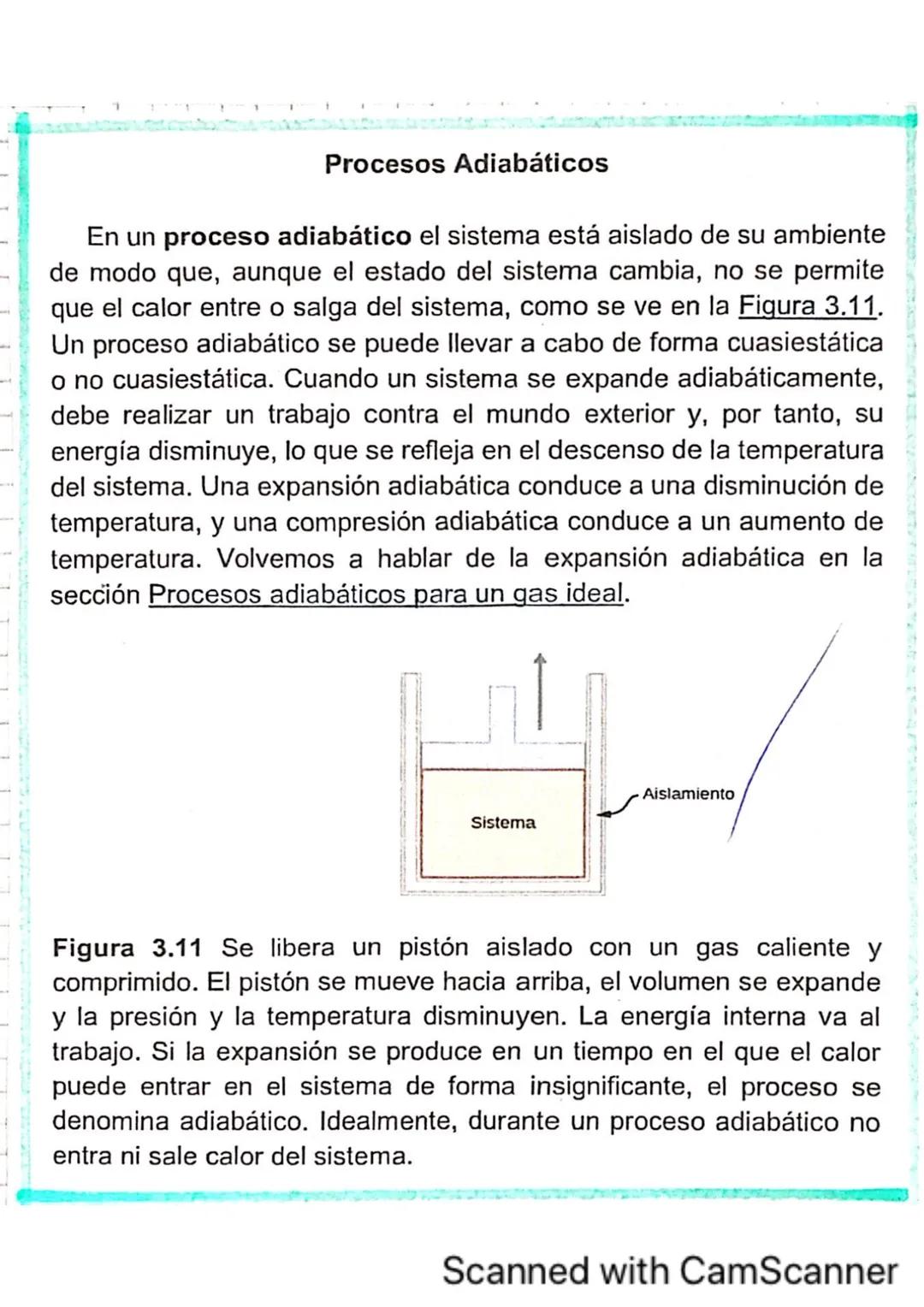 Proceso Isobáricos
Un proceso isobárico es un proceso termodinámico en el que la
presión se mantiene constante: ΔP = 0. El calor transferido