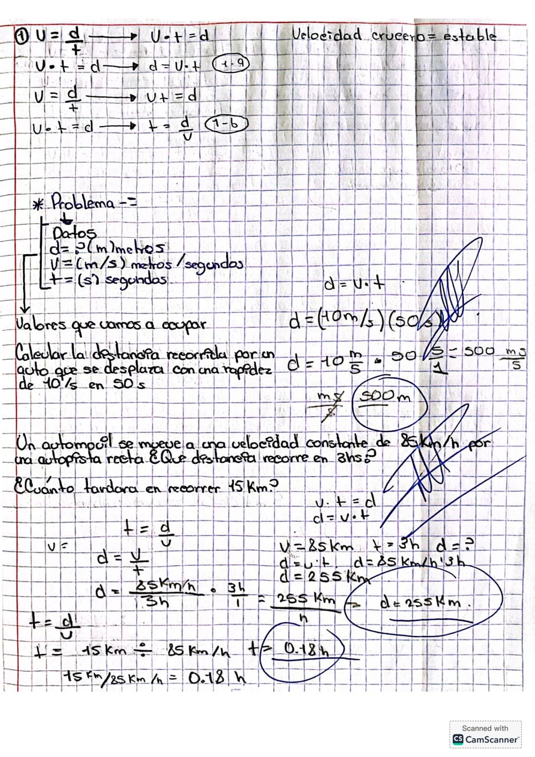 U=d→U⋅t=d
Velocidad crucero = estable
1-9
U⋅t=d→d=U⋅t
V=d→U⋅t=d
U⋅t=d→t=d
1-6
*Problema -=
Datos
d=(m)metros
V=(m/s) metros/segundos
t=(s)