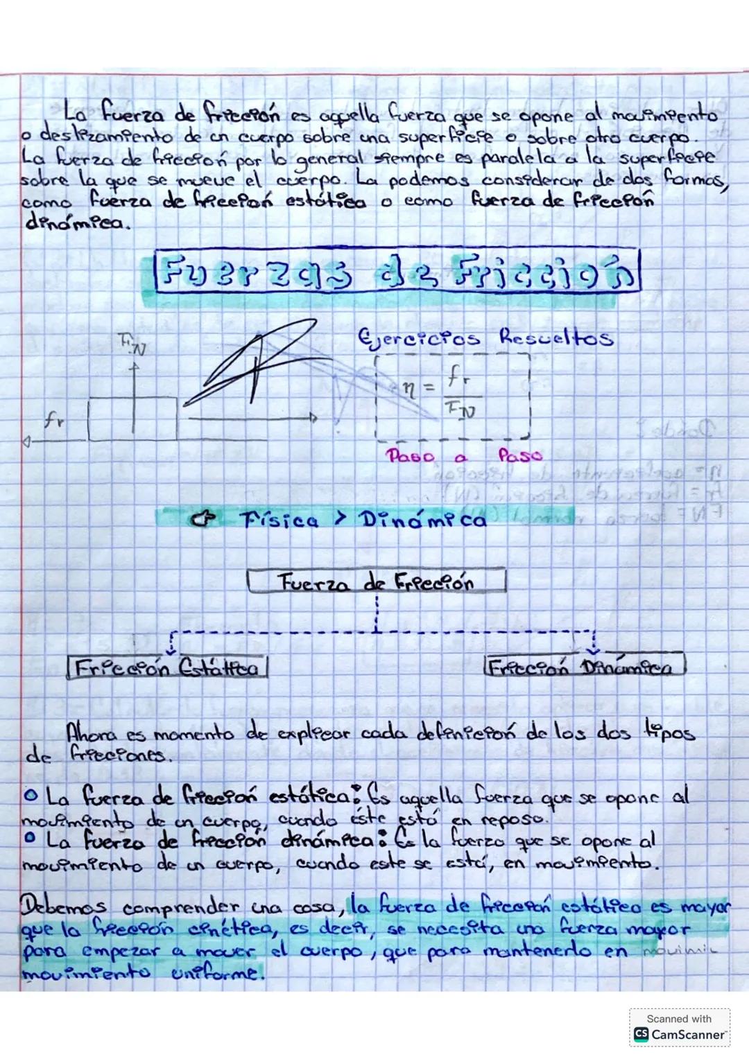 # La fuerza de fricción
La fuerza de fricción es aquella fuerza que se opone al movimiento o desplazamiento de un cuerpo sobre una superfici