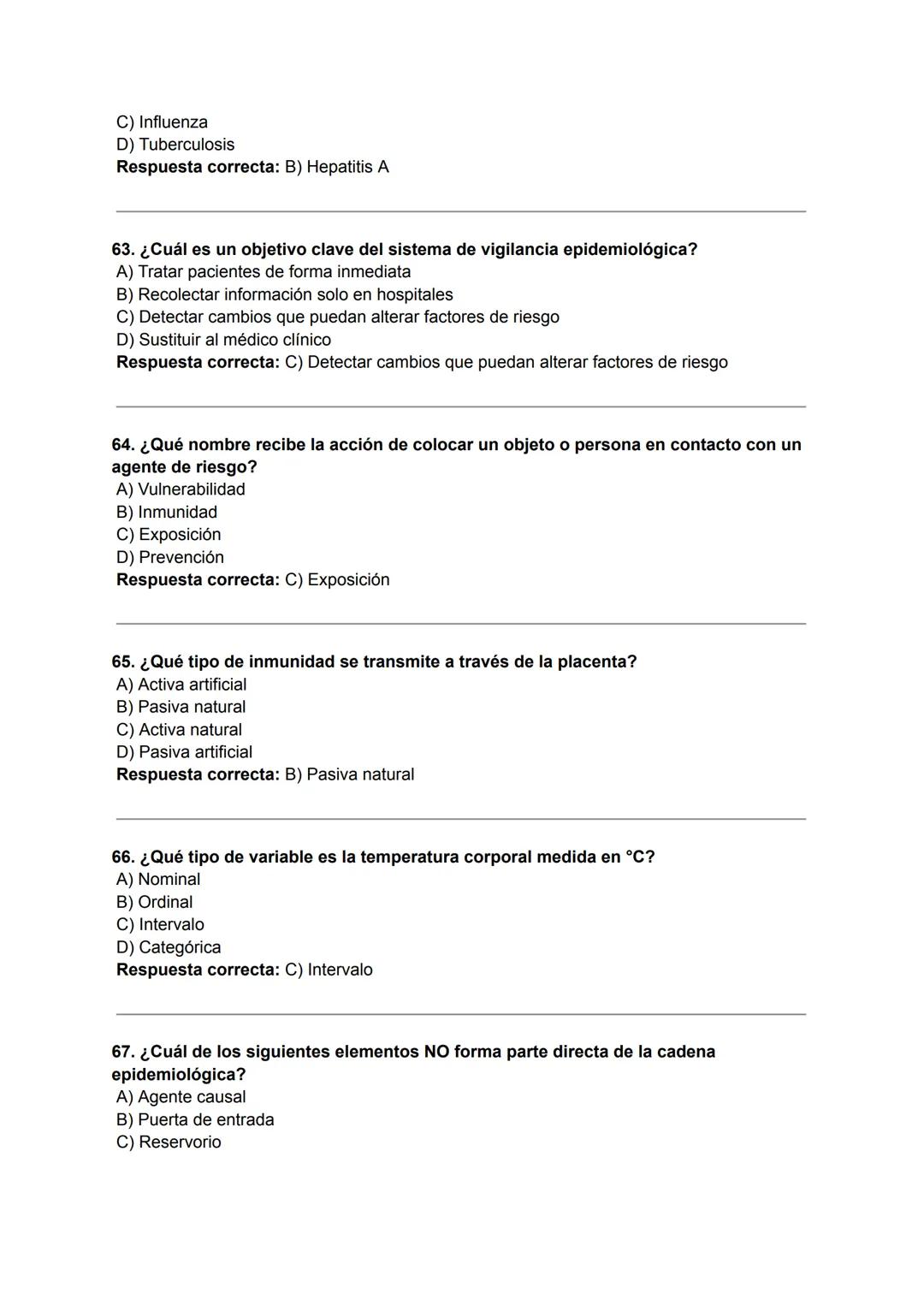 1. ¿Quién es considerado el padre de la epidemiología moderna?
A) William Farr
B) Louis Pasteur
C) John Snow
D) Richard Doll
Respuesta corre
