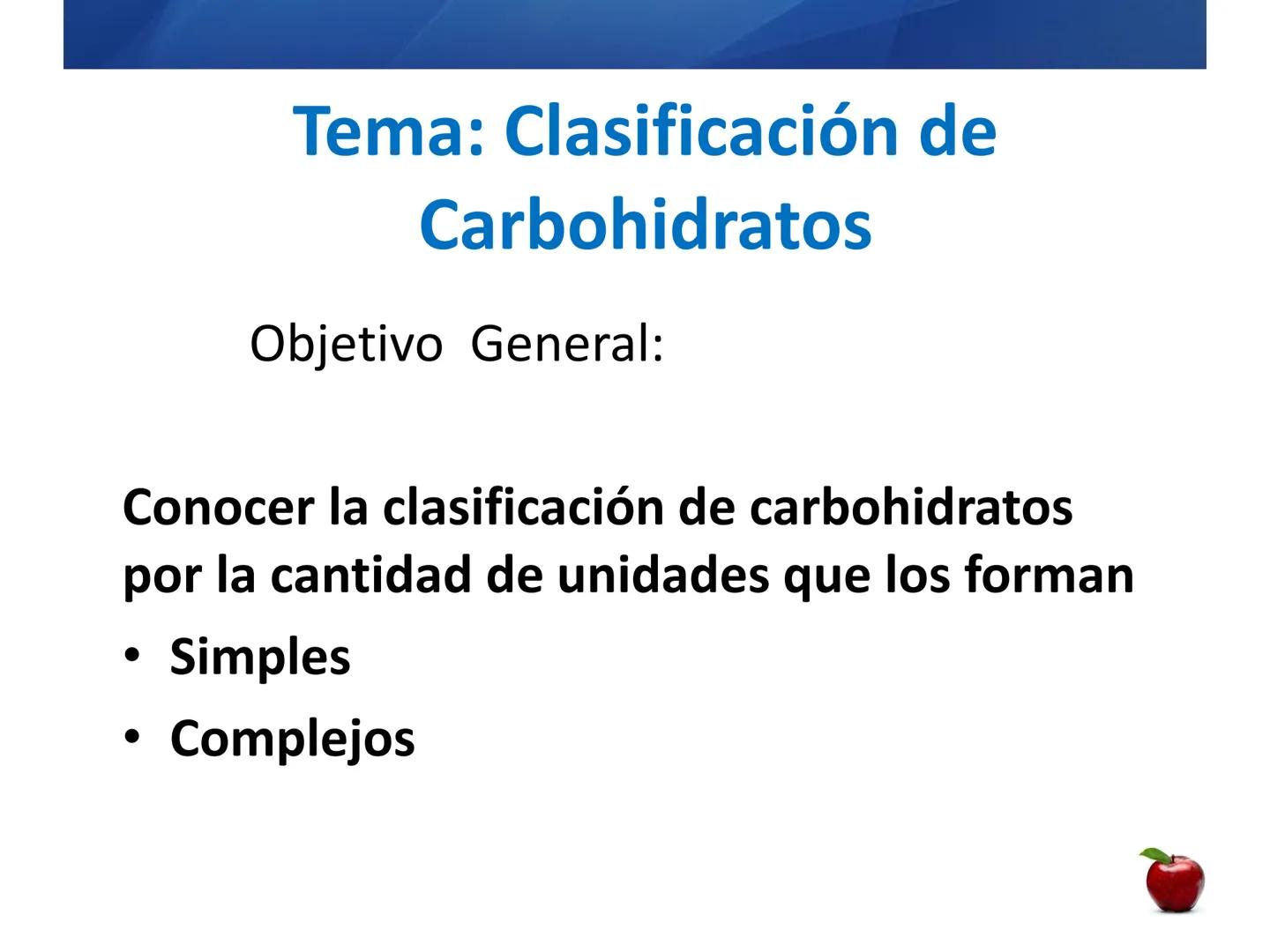 # CARBOHIDRATOS
Clasificación
M.E. Yarlal Gálvez
(Lic.Quím. en Alimentos) •
•
•
Definición
Son compuestos orgánicos llamados polialcoholes