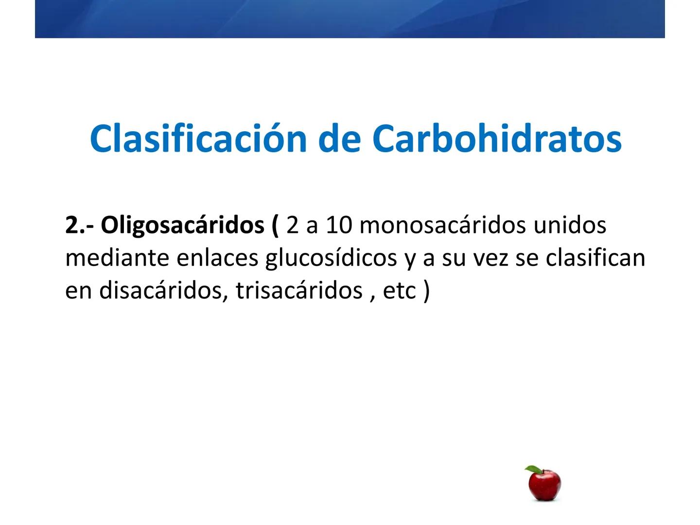 # CARBOHIDRATOS
Clasificación
M.E. Yarlal Gálvez
(Lic.Quím. en Alimentos) •
•
•
Definición
Son compuestos orgánicos llamados polialcoholes