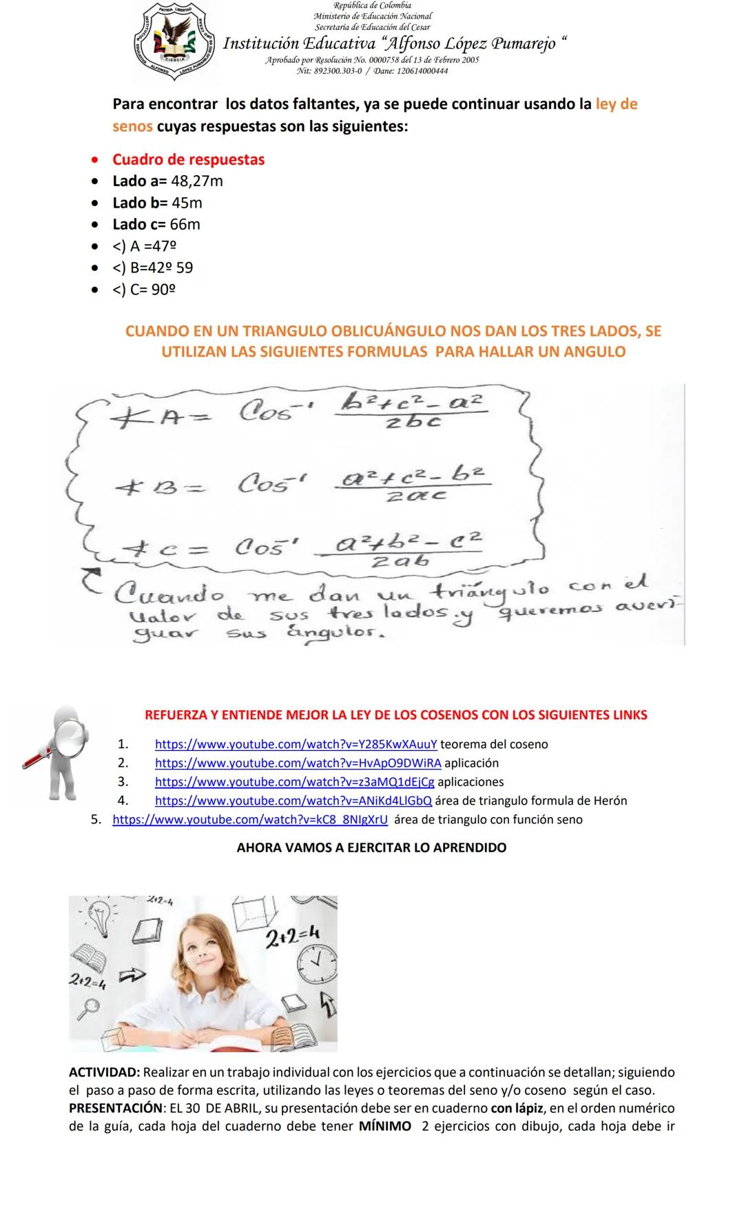 República de Colomb
Ministerio de Educación Nacional
Secretaria de Educación del Cesar
Institución Educativa "Alfonso López Pumarejo"
Aproba