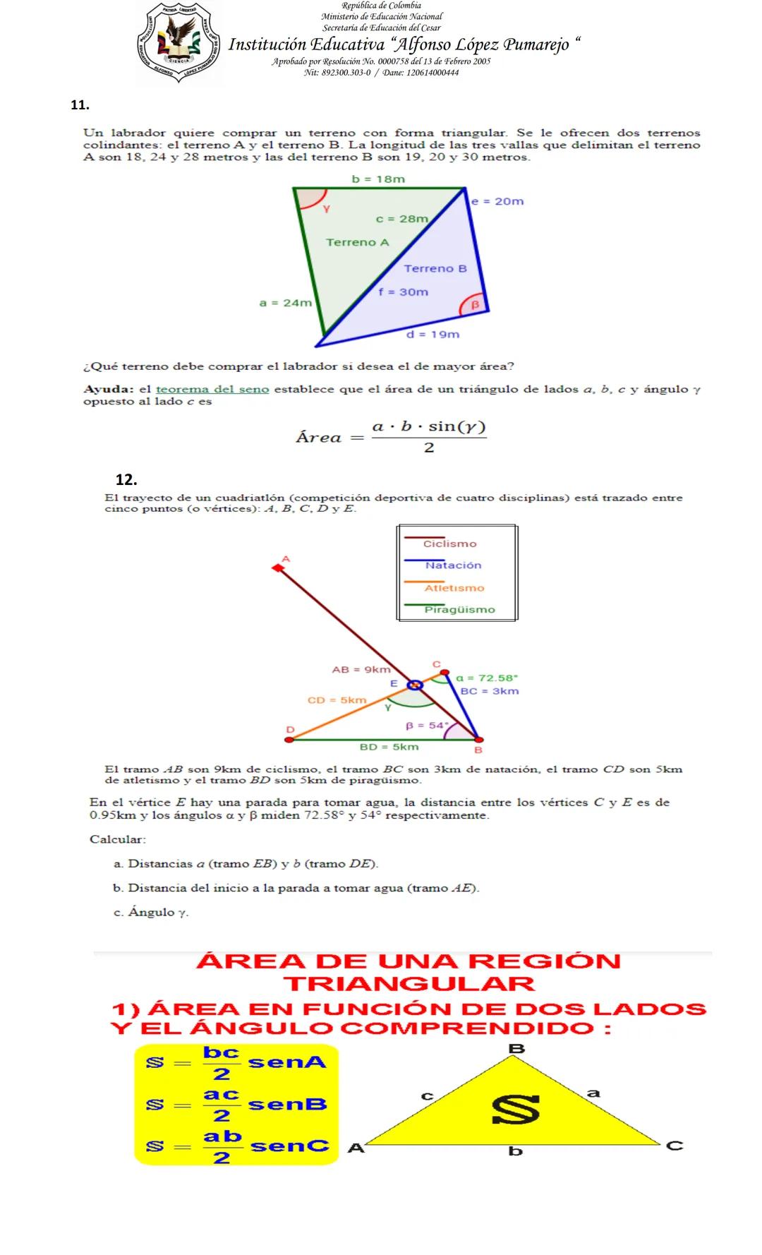 República de Colomb
Ministerio de Educación Nacional
Secretaria de Educación del Cesar
Institución Educativa "Alfonso López Pumarejo"
Aproba