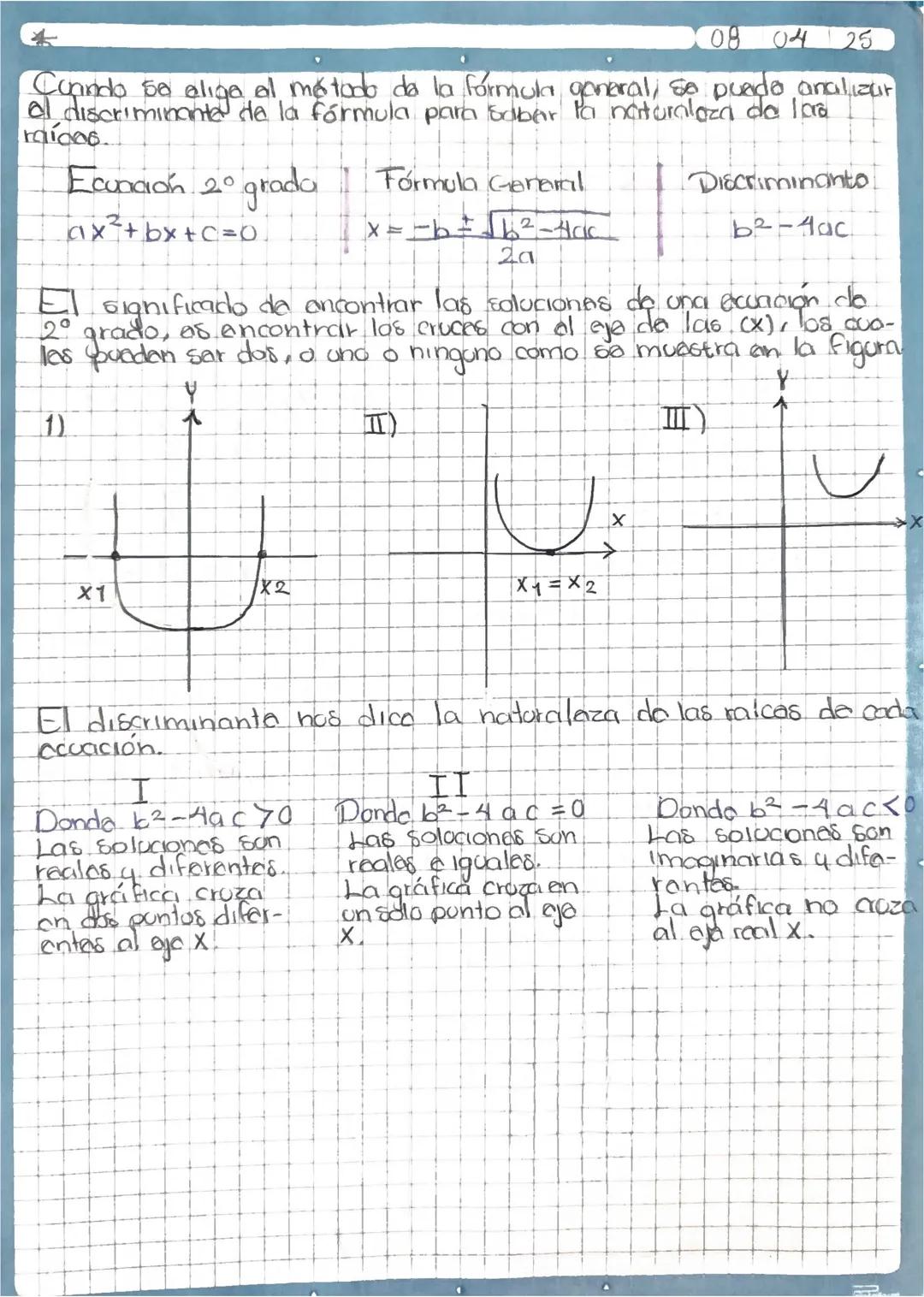 # Ecuaciones de 2do grado
La ecuación de la forma $ax^2+bx+c=0$, donde $a$, $b$ y $c$ $ ext{∈} ext{ℝ}$ y $a≠0$, es una ecuación de 2do gra