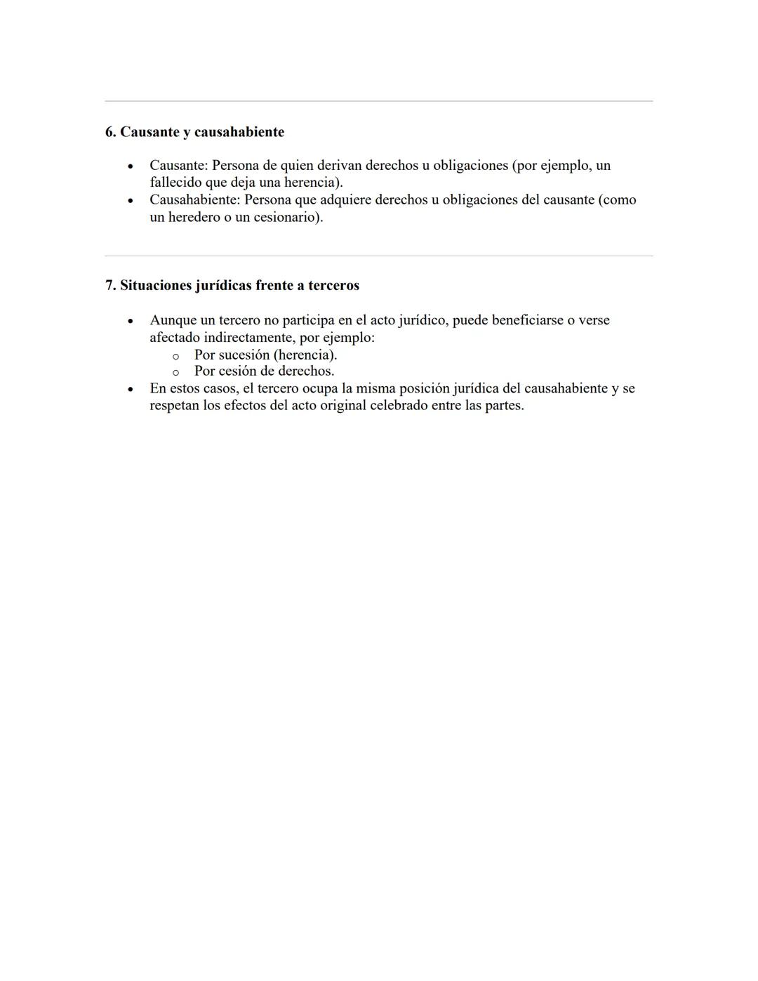 2.2. Efectos del acto jurídico: autor, partes y terceros
1. Conceptos básicos
- Autor: Persona que realiza el acto jurídico.
- Parte(s): Pe