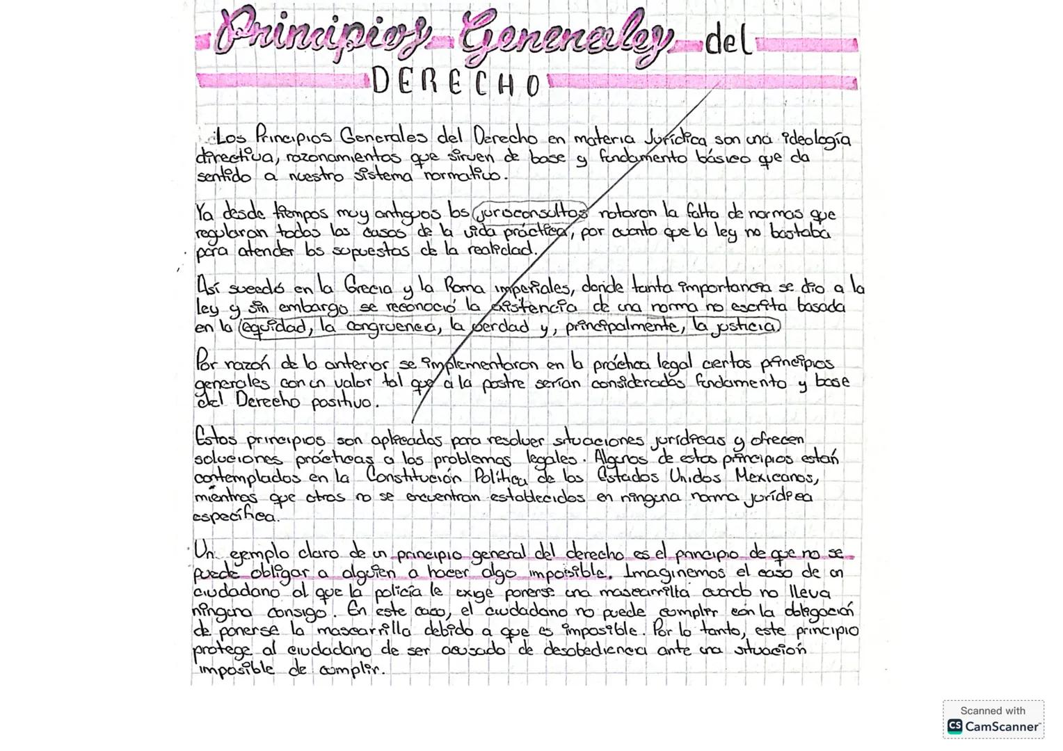 --- OCR Start ---
Principios Generaley del
DERECHO
Los Principios Generales del Derecho en materia Jurídica son una ideología
directiva, raz