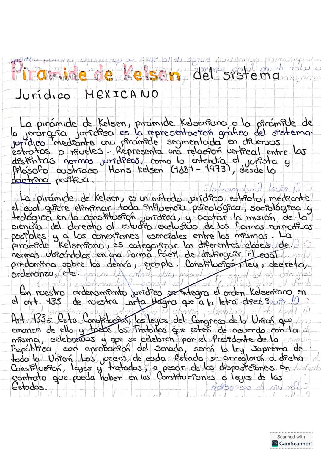 Piramide de Kelson del sistema
Jurídico MEXICANO
Sistema
La pirámide de Kelsen, pirámide Kelseniana, o la pirámide de
la jerarquía jurídica
