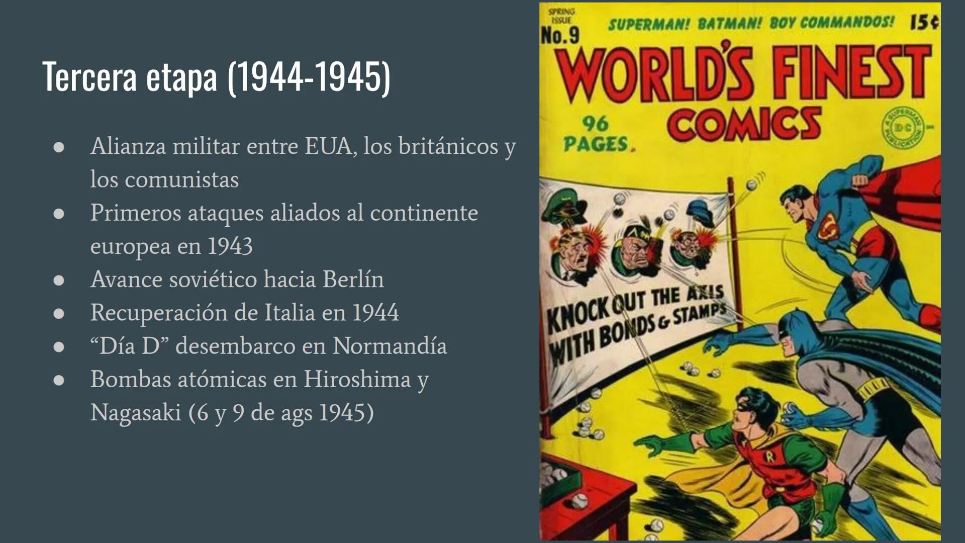 SEGUNDA GUERRA MUNDIAL
... ¿Qué fue la II Guerra Mundial?
Una "guerra total" entre 1939 y 1945 entre los
Estados totalitarios (Italia, Alema