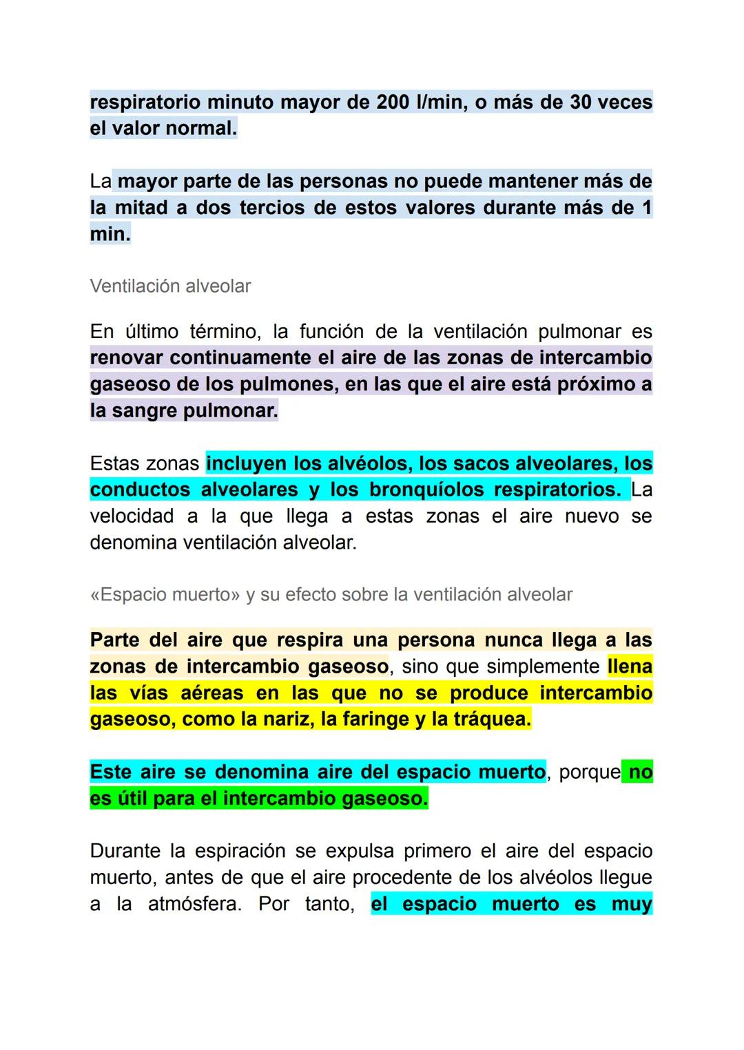 FISIOLOGIA PULMONAR
VENTILACIÓN PULMONAR- capítulo 38
Las funciones principales de la respiración son proporcionar
oxígeno a los tejidos y r