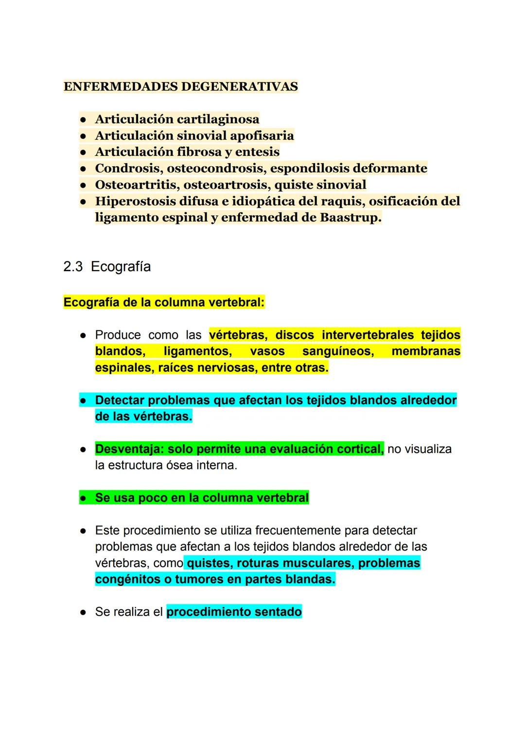 Tema 2: COLUMNA VERTEBRAL
2.1 -Radiografía de columna vertebral
Dolor en la espalda:
Congénitas/desarrollo:
• Meningocele
• Mielomeningocele