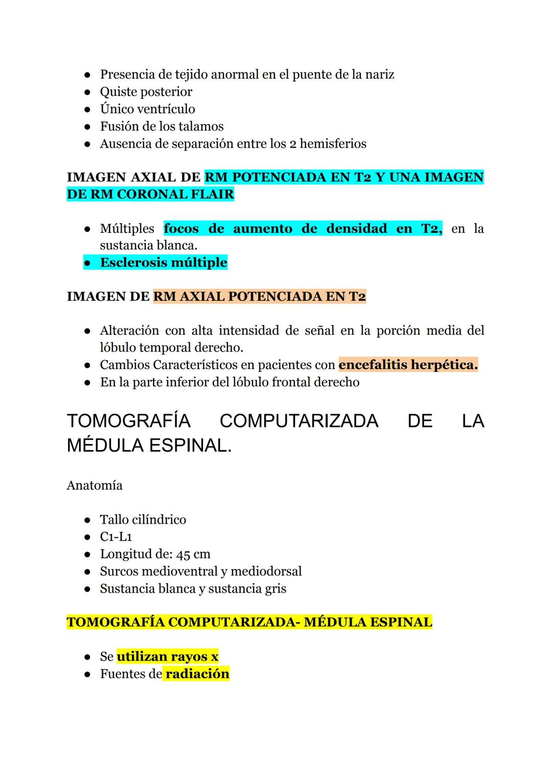 Tema 2: COLUMNA VERTEBRAL
2.1 -Radiografía de columna vertebral
Dolor en la espalda:
Congénitas/desarrollo:
• Meningocele
• Mielomeningocele