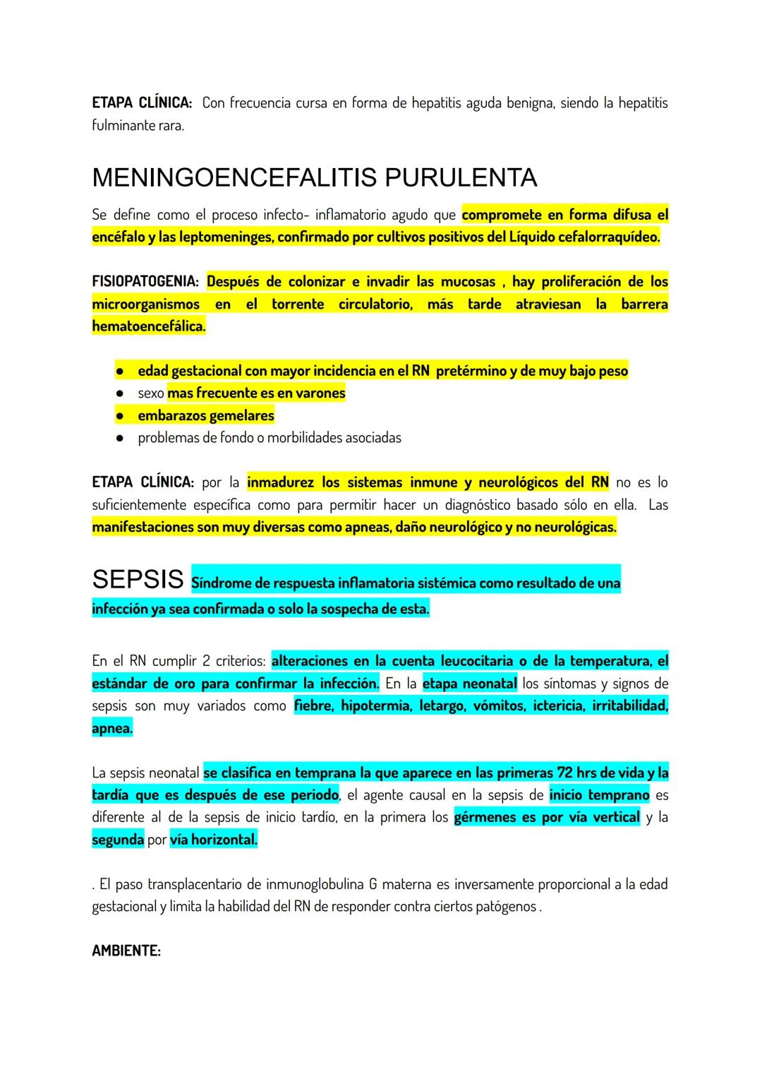 # Tema 5: Infecciones perinatales
## NEUMONIA PERINATAL
La neumonía neonatal se puede presentar como:
1. Componente pulmonar de la sepsis