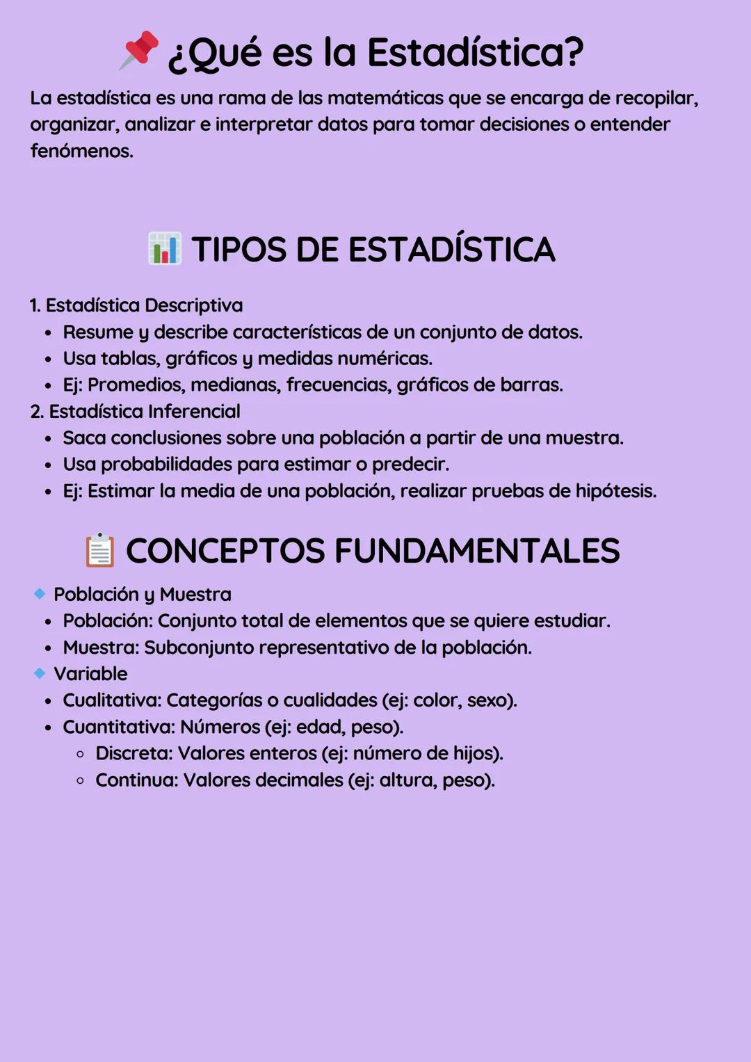 # Estadística
matemáticas ¿Qué es la Estadística?
La estadística es una rama de las matemáticas que se encarga de recopilar,
organizar, ana