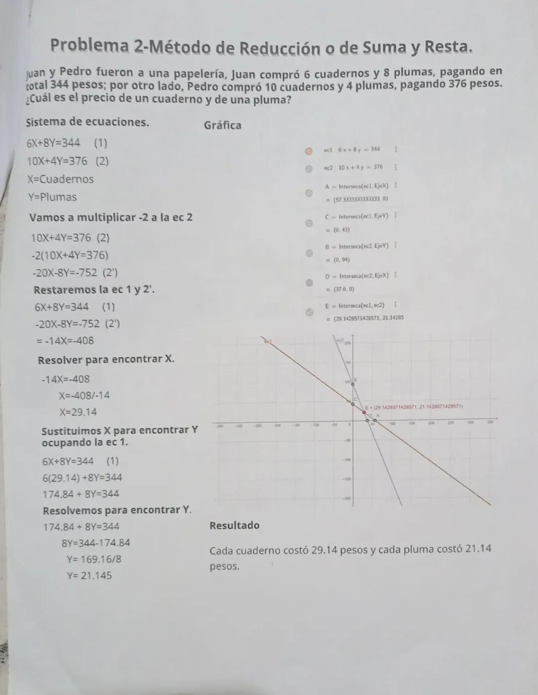 Sistemas
de
Ecuaciones
2x2
Profesora:
Gálvez
Zamora
Mireya
Universidad Nacional
Autónoma de México
Escuela Nacional
Preparatoria No. 2
"Eras