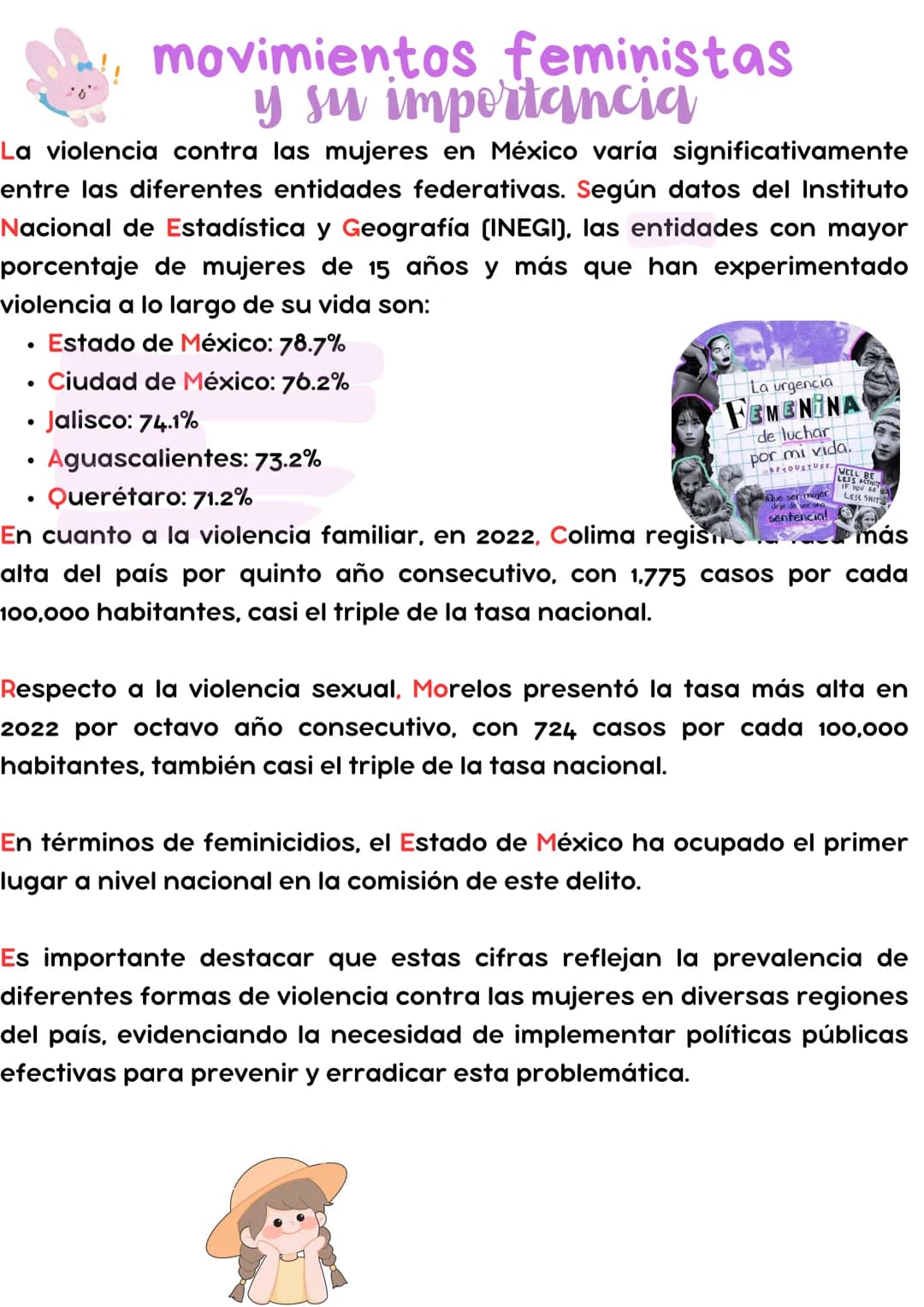 --- OCR Start ---
movimientos feministas
y su importancia
Los movimientos feministas surgieron como
respuesta a las desigualdades y opresion