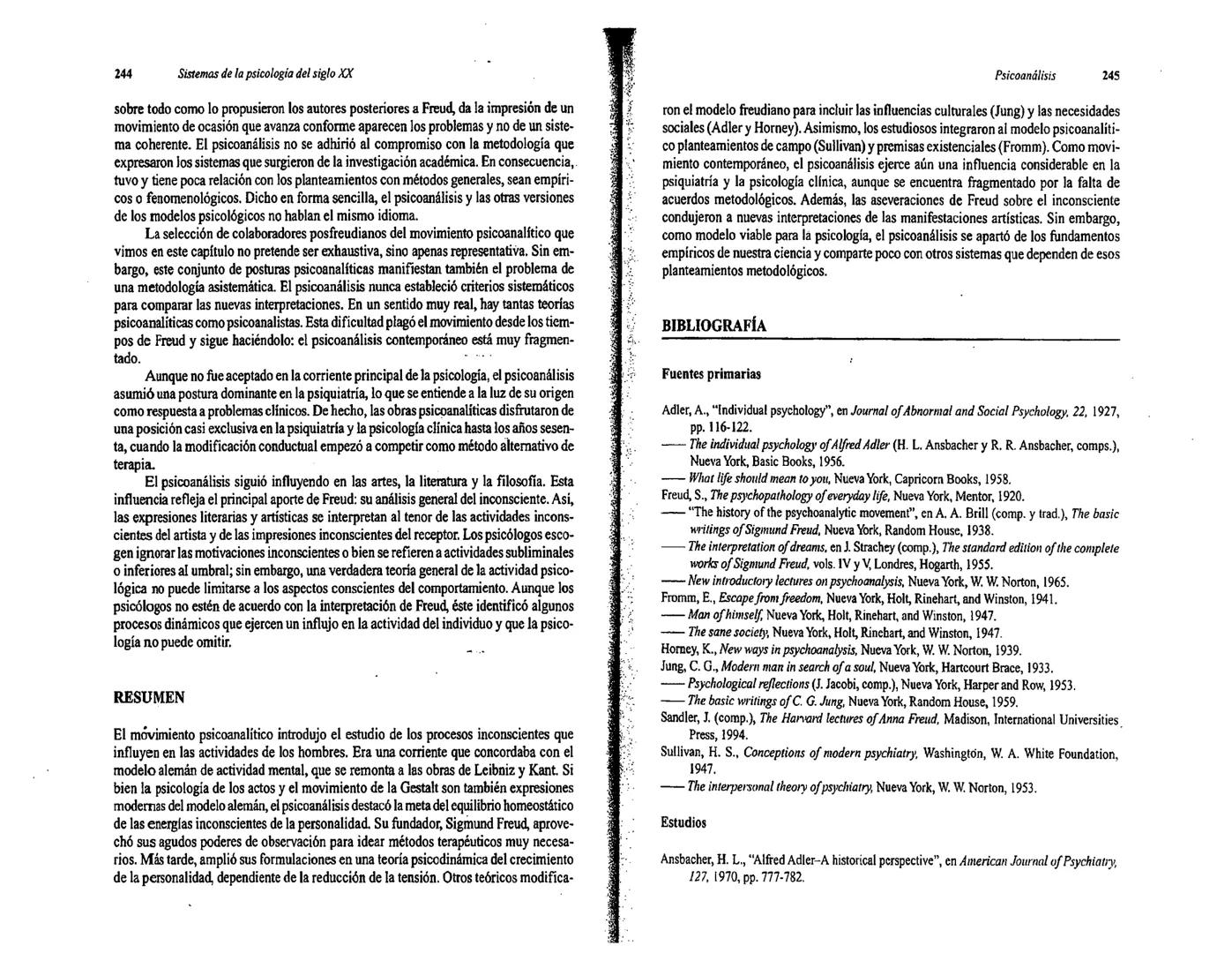 --- OCR Start ---
Psicoanálisis
227
14
Psicoanálisis
Antecedentes
La mente activa
El tratamiento de las enfermedades mentales
Sigmund Freud