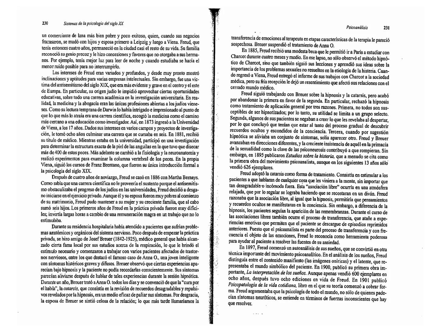 --- OCR Start ---
Psicoanálisis
227
14
Psicoanálisis
Antecedentes
La mente activa
El tratamiento de las enfermedades mentales
Sigmund Freud