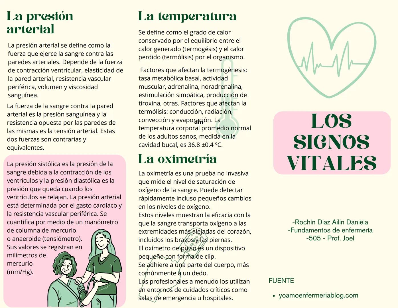 # ¿Qué son los signos vitales?
Los signos vitales (SV) son valores que permiten estimar la efectividad de la circulación, de la respiración