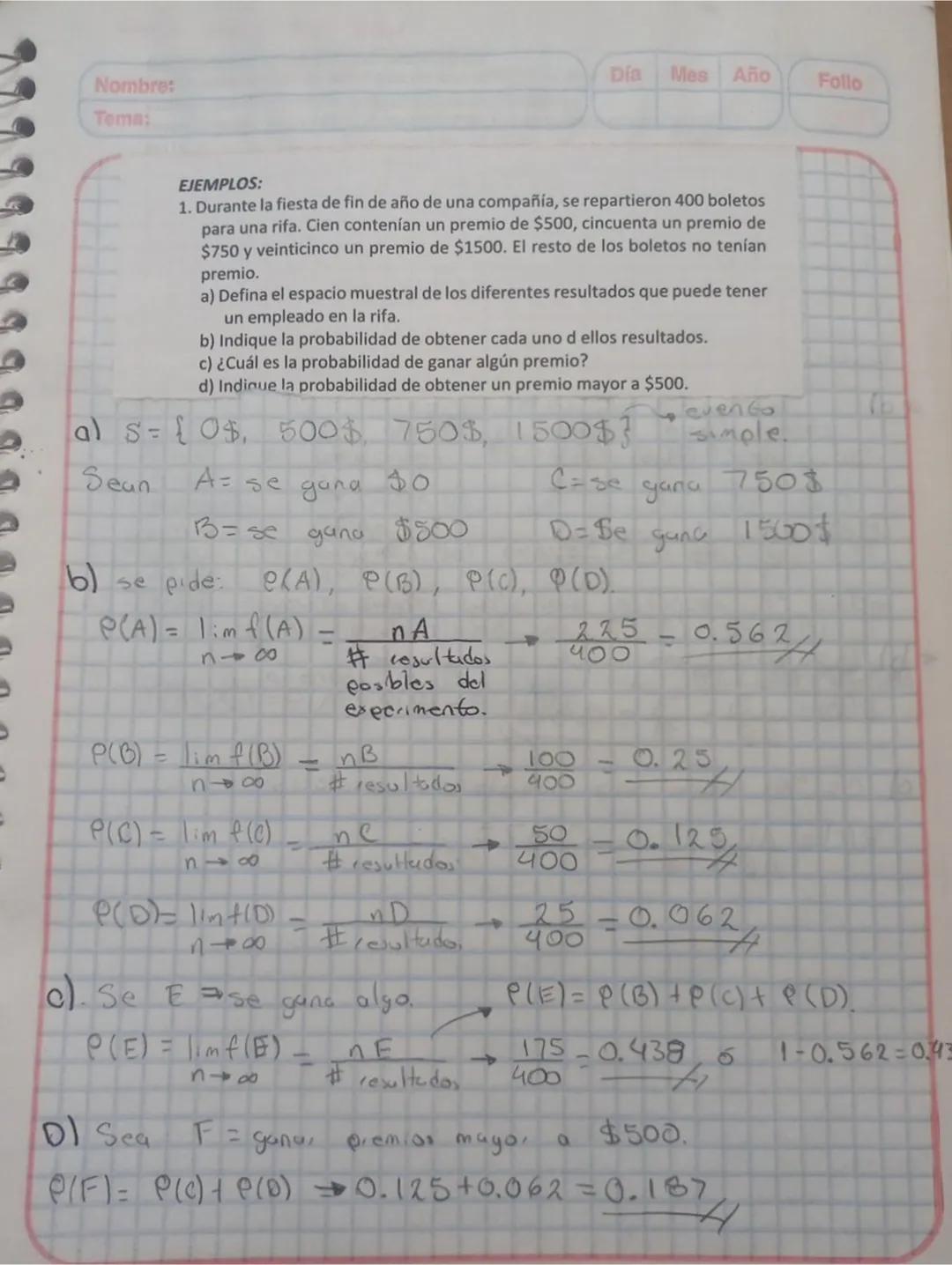 # Teoria de la Probabilidad
* Objetivo: Evaluar probabilidades utilizando axiomas y teoremas de la probabilidad, tecnicas de conteo y diagr