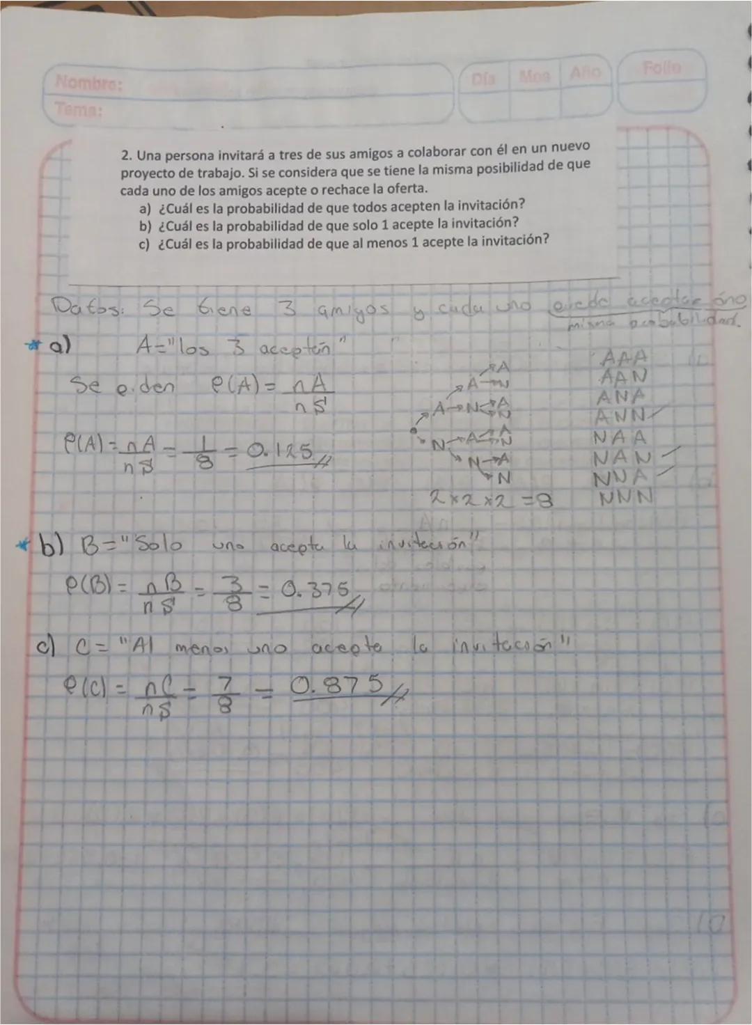 # Teoria de la Probabilidad
* Objetivo: Evaluar probabilidades utilizando axiomas y teoremas de la probabilidad, tecnicas de conteo y diagr