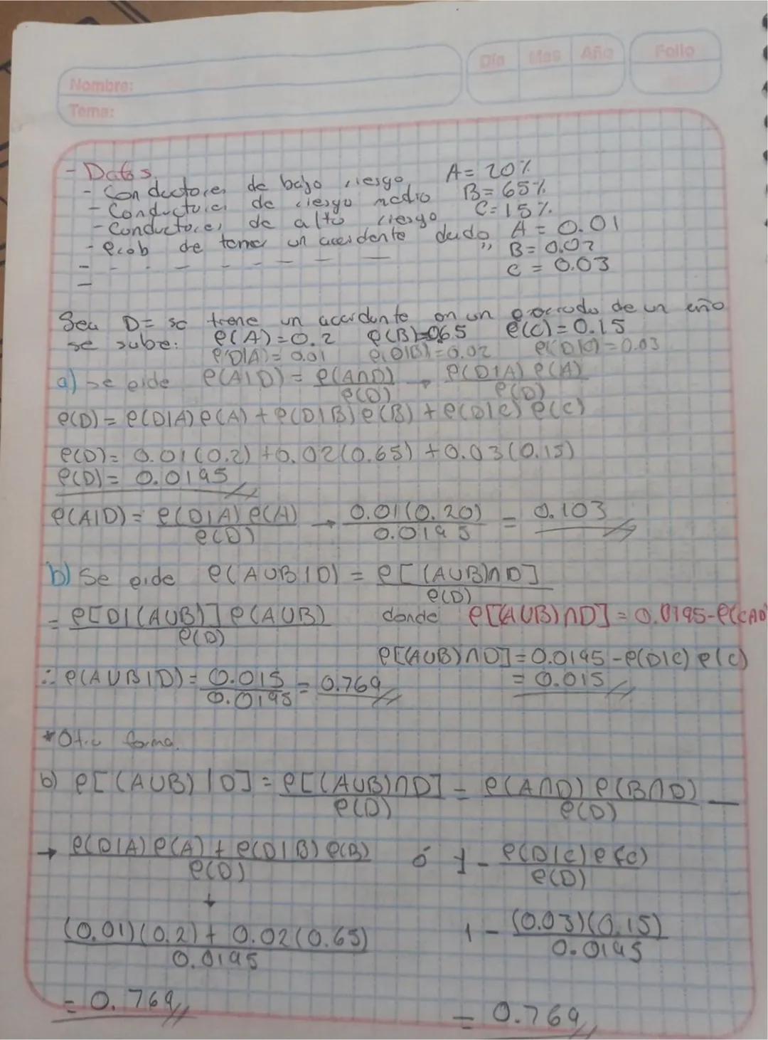 # Teoria de la Probabilidad
* Objetivo: Evaluar probabilidades utilizando axiomas y teoremas de la probabilidad, tecnicas de conteo y diagr