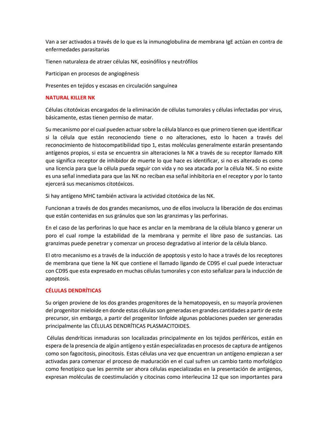 CÉLULAS DE LA RESPUESTA INMUNITARIA
Se forman a partir del proceso de HEMATOPOYESIS
Comienzan en las estructuras embrionarias del saco vitel