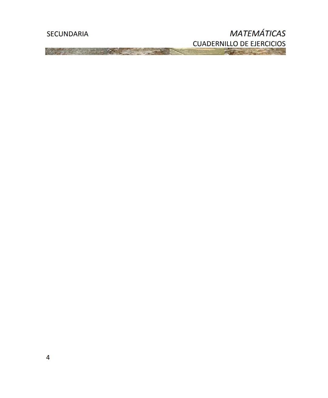 CUADERNILLO DE EJERCICIOS
DE MATEMÁTICAS
PARA SECUNDARIA
MILLSAPS
PN
Kaxil KiulcA.C. COLLEGE UD
Reserva Biocultural
Mexico
SGP
El Programa d