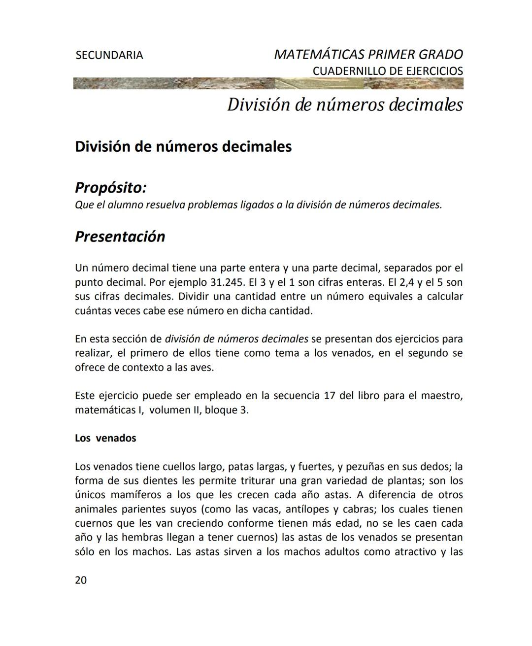 CUADERNILLO DE EJERCICIOS
DE MATEMÁTICAS
PARA SECUNDARIA
MILLSAPS
PN
Kaxil KiulcA.C. COLLEGE UD
Reserva Biocultural
Mexico
SGP
El Programa d