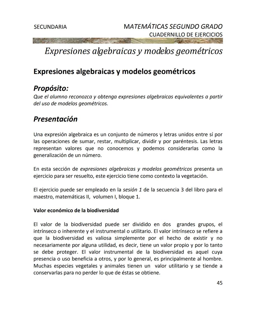 CUADERNILLO DE EJERCICIOS
DE MATEMÁTICAS
PARA SECUNDARIA
MILLSAPS
PN
Kaxil KiulcA.C. COLLEGE UD
Reserva Biocultural
Mexico
SGP
El Programa d