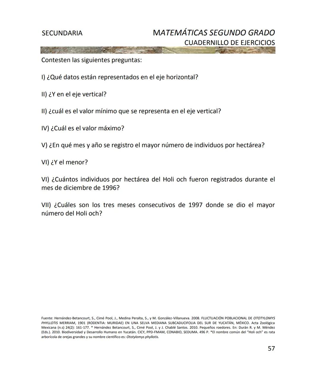 CUADERNILLO DE EJERCICIOS
DE MATEMÁTICAS
PARA SECUNDARIA
MILLSAPS
PN
Kaxil KiulcA.C. COLLEGE UD
Reserva Biocultural
Mexico
SGP
El Programa d
