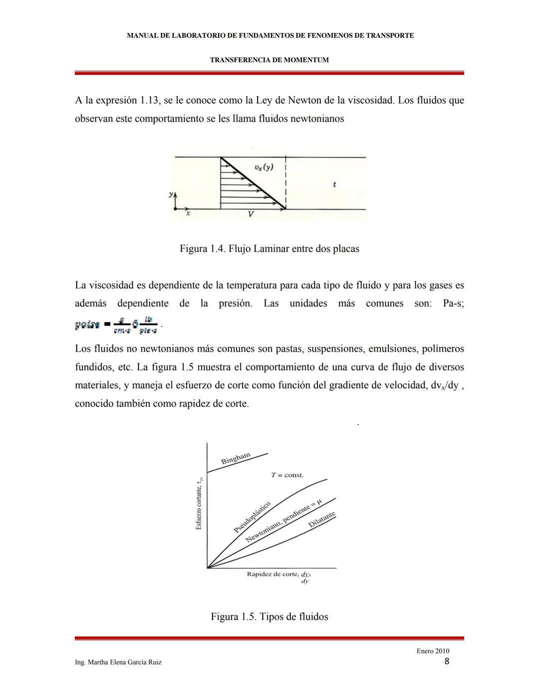 2010
MANUAL DE LABORATORIO DE FUNDAMENTOS
DE FENÓMENOS DE TRANSPORTE
INTRODUCCIÓN A LOS FENÓMENOS DE
TRANSPORTE
Ing. Martha Elena García Ruí