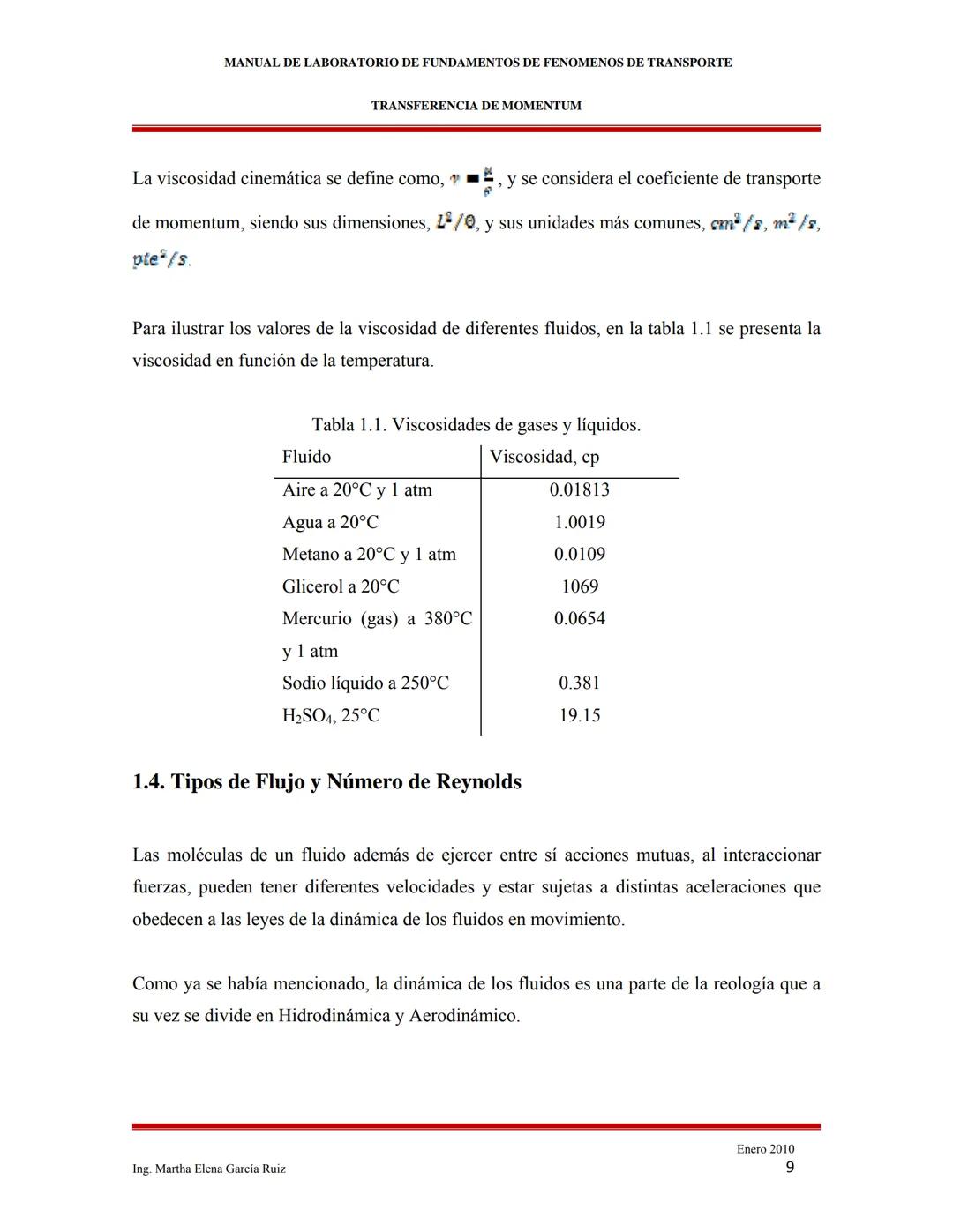 2010
MANUAL DE LABORATORIO DE FUNDAMENTOS
DE FENÓMENOS DE TRANSPORTE
INTRODUCCIÓN A LOS FENÓMENOS DE
TRANSPORTE
Ing. Martha Elena García Ruí
