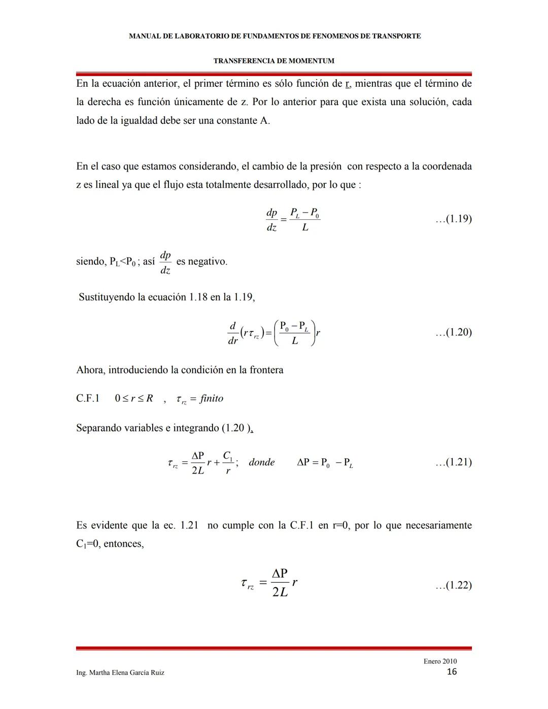 2010
MANUAL DE LABORATORIO DE FUNDAMENTOS
DE FENÓMENOS DE TRANSPORTE
INTRODUCCIÓN A LOS FENÓMENOS DE
TRANSPORTE
Ing. Martha Elena García Ruí