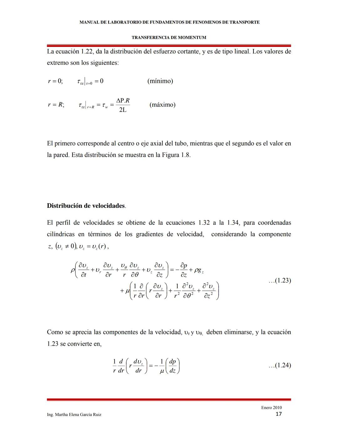 2010
MANUAL DE LABORATORIO DE FUNDAMENTOS
DE FENÓMENOS DE TRANSPORTE
INTRODUCCIÓN A LOS FENÓMENOS DE
TRANSPORTE
Ing. Martha Elena García Ruí