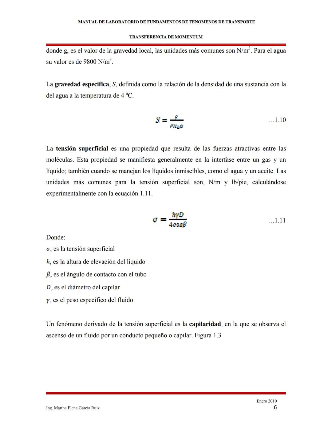 2010
MANUAL DE LABORATORIO DE FUNDAMENTOS
DE FENÓMENOS DE TRANSPORTE
INTRODUCCIÓN A LOS FENÓMENOS DE
TRANSPORTE
Ing. Martha Elena García Ruí