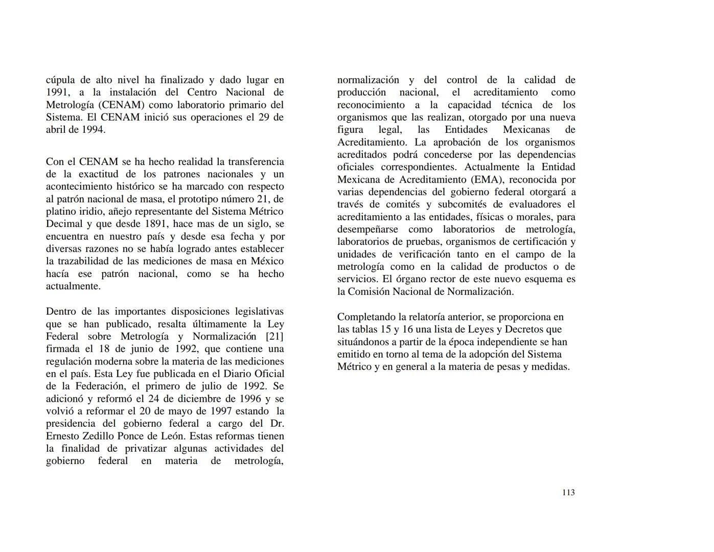 CENTRO NACIONAL DE METROLOGIA
ÁREA DE METROLOGÍA MECÁNICA
División de Metrología de Masa
CENAM
CENTRO NACIONAL DE METROLOGÍA
PUBLICACIÓN TÉC