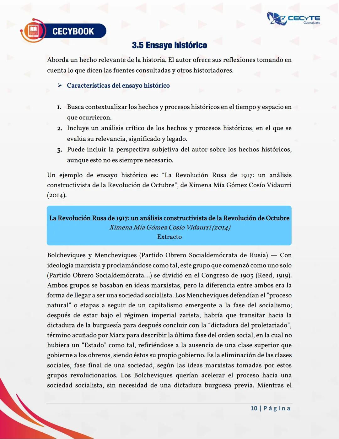 ## Semana 04
## Unidad 1: Atender y entender CECYBOOK
CECYTE
Guanajuato
Contenido específico
3. Tipos de ensayo
3.1 Literario
3.2 Filosófic