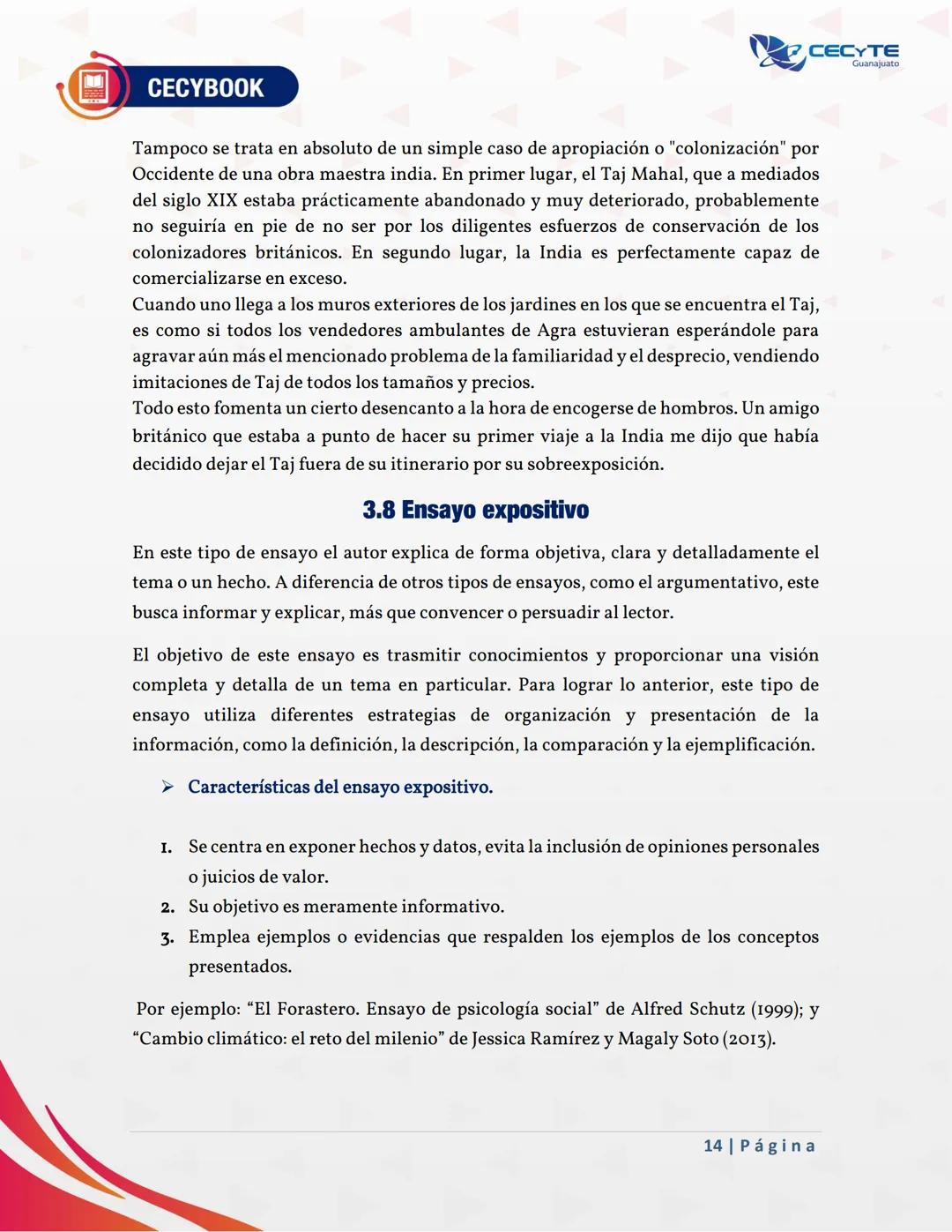 ## Semana 04
## Unidad 1: Atender y entender CECYBOOK
CECYTE
Guanajuato
Contenido específico
3. Tipos de ensayo
3.1 Literario
3.2 Filosófic