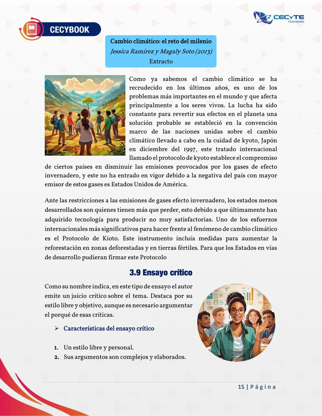 ## Semana 04
## Unidad 1: Atender y entender CECYBOOK
CECYTE
Guanajuato
Contenido específico
3. Tipos de ensayo
3.1 Literario
3.2 Filosófic