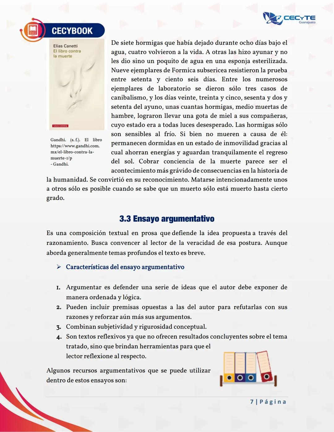 ## Semana 04
## Unidad 1: Atender y entender CECYBOOK
CECYTE
Guanajuato
Contenido específico
3. Tipos de ensayo
3.1 Literario
3.2 Filosófic