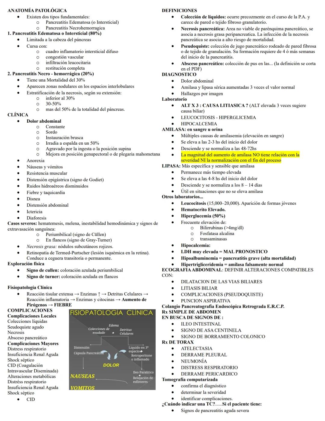PANCREATITIS AGUDA
EL PÁNCREAS
El páncreas es un órgano retroperitoneal y se encuentra a nivel de L1-L2.
Se divide en cuatro porciones:
ANAT