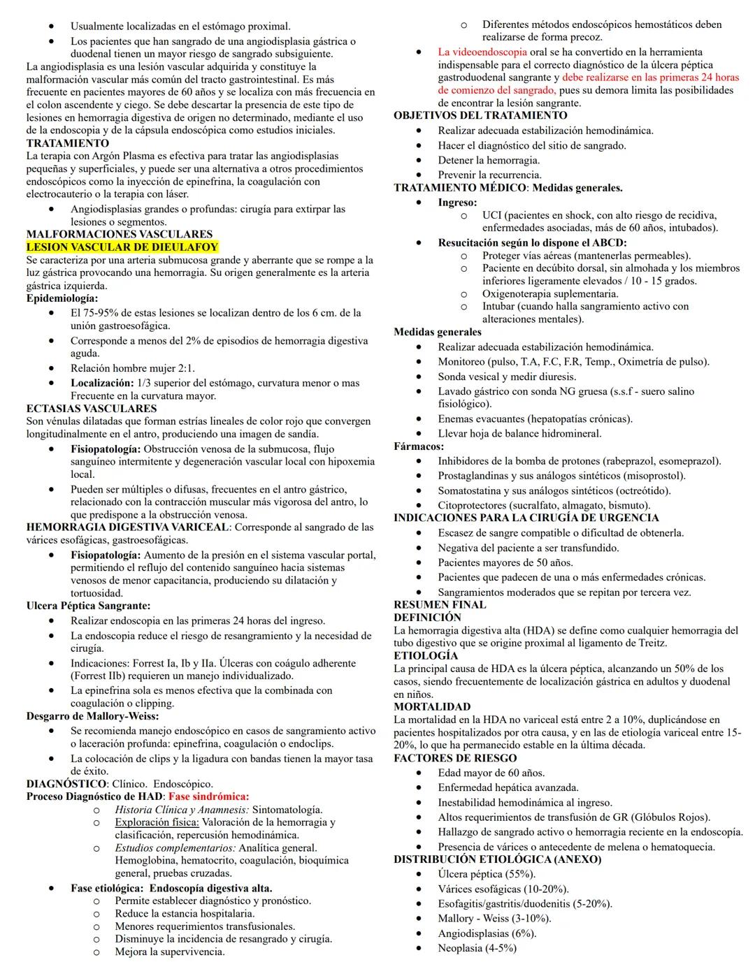 ## HEMORRAGIA DIGESTIVA ALTA (H.D.A.)
La hemorragia digestiva alta (HDA) o superior, es la perdida de sangre
originada en el tubo digestivo